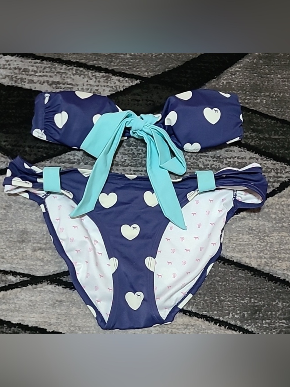 VINTAGE VS PINK HEART BIKINI SWIMSUIT